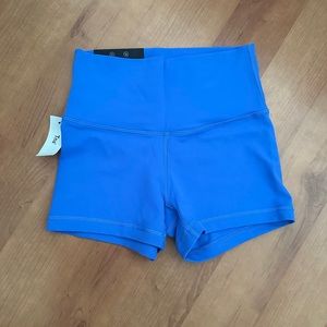 TNA hi-rise spandex shorts S Cali blue